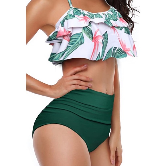 Other - High waisted bikini halter neck two piece swimsuit